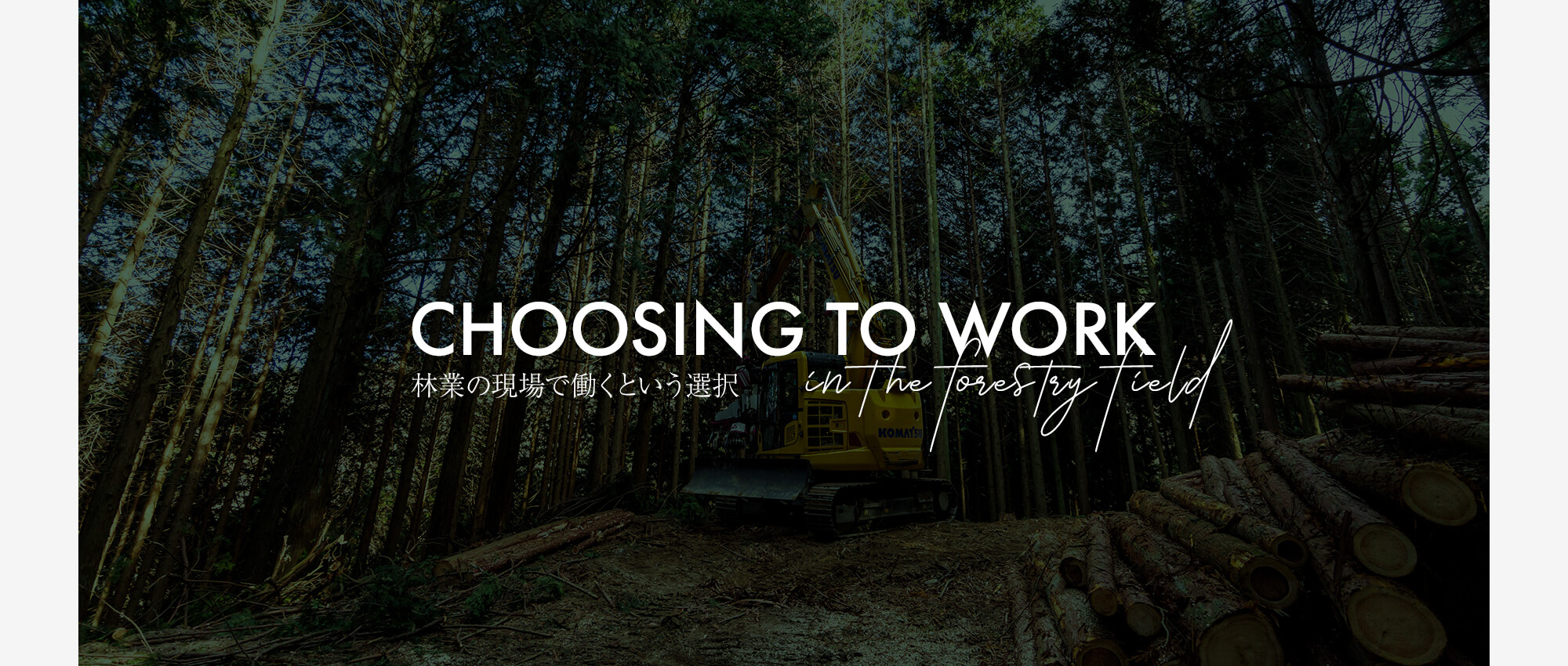 林業の現場で、働くという選択。