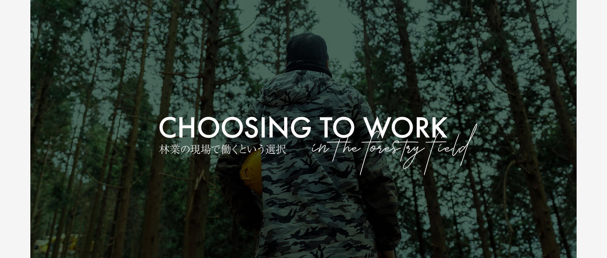 林業の現場で、働くという選択。